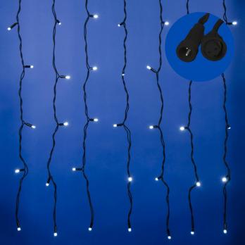 ULD-C3020-384-TBK WHITE IP67 Занавес светодиодный с эффектом мерцания. 3х2м. Соединяемый. 384 светодиода. Белый свет. Провод черный. TM Uniel