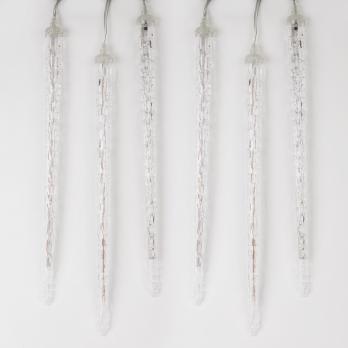 ULD-E3005-300-DTK WHITE IP44 ICICLE Занавес светодиодный фигурный Сосульки. соединяемый. 2.7х0.42м. 10 подвесов. Белый свет. Провод прозрачный. TM Uniel.