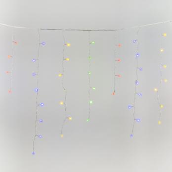 ULD-B25006-440-TTK MULTI IP44 Бахрома светодиодная с эффектом мерцания. 25м. Соединяемая. 440 светодиодов. Разноцветный свет. Провод прозрачный. ТМ Uniel