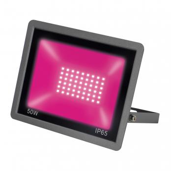 ULF-P42-50W-SPBR IP65 180-260V BLACK Прожектор для растений светодиодный. Спектр для рассады и досвечивания в период роста. Цвет черный. TM Uniel