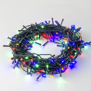 ULD-S2000-200-DGA MULTI IP20 Гирлянда светодиодная. 20м. 200 светодиодов. Разноцветный свет. Провод зеленый. ТМ Uniel