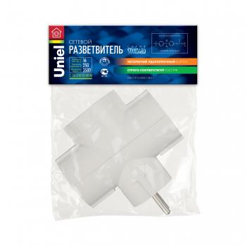 S-GES3-16T Разветвитель сетевой Uniel. количество розеток – 3. Максимальный ток 16А. Максимальная мощность нагрузки – 3500Ватт. заземление. упаковка – пакет