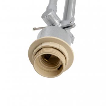 UML-T500 E27 SILVER-WHITE Торшер напольный под лампу Е27. 60W. с регулировкой наклона. Серебристый-Белый. ТМ Uniel