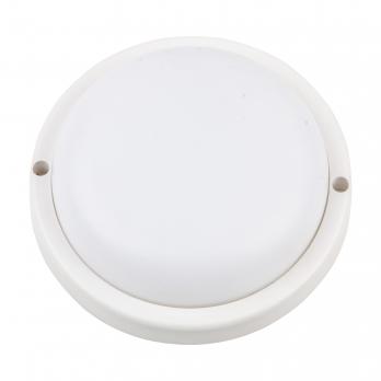 ULW-Q227 8W-6500К IP65 WHITE Светильник светодиодный влагозащищенный. Круг. Дневной свет 6500K.  Диаметр 115 мм. Корпус белый. ТМ Volpe