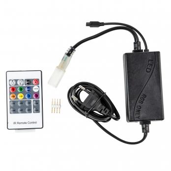 ULC-N22-RGB NEON BLACK Контроллер для управления светодиодными ULS-N22 RGB NEON лентами 220В. с пультом ДУ. Цвет чёрный. TM Uniel