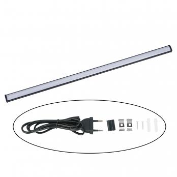 ULI-Q951 10W-4000K IP20 BLACK Светильник линейный светодиодный аналог Т5. 230В.  Кабель 0.9м с вилкой и крепление в-к. Белый свет 4000K. Корпус черный. TM Volpe