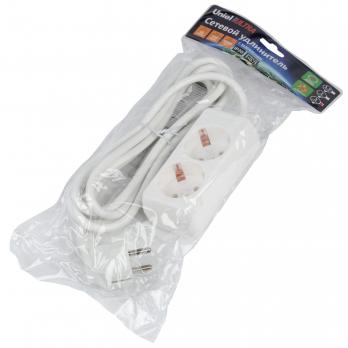 S-GCU2-3 WHITE Удлинитель серии Ultra. шнур 3м.. 2 гнезда. 16A. с-з. Белый. TM Uniel