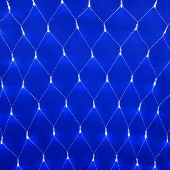 ULD-N1515-96-STK WHITE IP44 Сетка светодиодная со статическим свечением. 1.5х1.5м. Соединяемая. 96 светодиодов. Белый свет. Провод прозрачный. TM Uniel