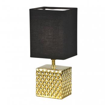 UML-B306 E14 GOLD-BLACK Светильник настольный декоративный под лампу Е14. 40W. Механический выключатель. Золотой-Черный. ТМ Uniel
