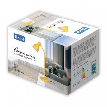UML-B701 E27 YELLOW Светильник настольный. 60W. Цоколь Е27. Механический выключатель. Желтый. ТМ Uniel