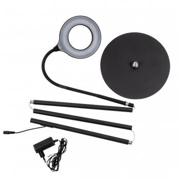 ULM-T610 7W-4500K-DIM BLACK Торшер напольный светодиодный. 7W. с регулировкой наклона. Сенсорный выключатель. Диммер. Черный. ТМ Uniel