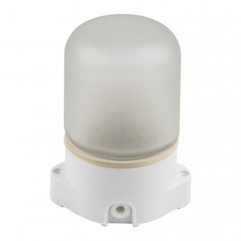 UWL-K01R 60W-E27 IP65 WHITE Светильник влагозащищенный под лампу Е27. для бань и саун. до +125С. Цвет корпуса белый. ТМ Uniel