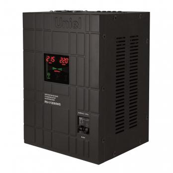 RS-1-12000WS Стабилизатор напряжения Uniel релейный однофазный настенный. с гальванической развязкой. 12000ВА