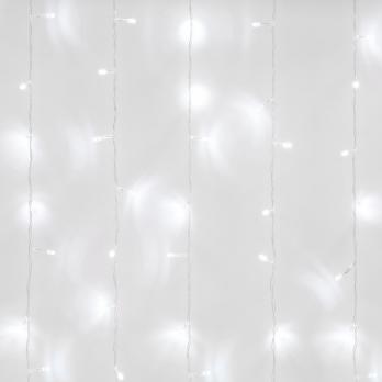 ULD-C1515-160-DTA WHITE IP20 Занавес светодиодный.1.5х1.5 м. 160 led. белый. с контроллером. провод прозрачный. IP20