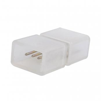 UTC-K-14-B67-RGB CLEAR 005 POLYBAG Соединитель контактный прямой для светодиодных лент 220В 5050 RGB. 4 контакта. цвет прозрачный. 5 штук в пакете