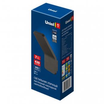 ULU-S36A-7W-4000K IP54 BLACK Светильник светодиодный уличный. Архитектурный накладной. Белый свет 4000K. Корпус черный. TM Uniel