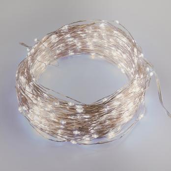 ULD-S10000-1000-DTA-RC WHITE IP44 DEW Гирлянда светодиодная Роса. 100м. 1000 светодиодов. Белый свет. Пульт ДУ в-к. Провод прозрачный. ТМ Uniel