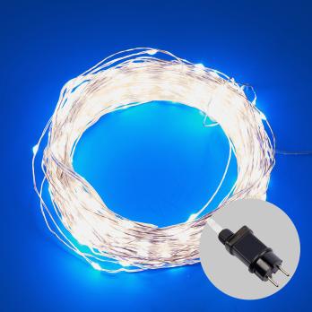 ULD-S10000-1000-DTA-RC WHITE IP44 DEW Гирлянда светодиодная Роса. 100м. 1000 светодиодов. Белый свет. Пульт ДУ в-к. Провод прозрачный. ТМ Uniel