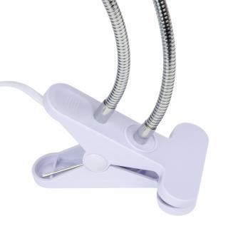 TLI-281 WHITE E27x2 PLANT Светильник настольный для 2-х фитоламп. На прищепке. Цоколь E27. Белый. ТМ ФитоЛето