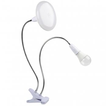 TLI-281 WHITE E27x2 PLANT Светильник настольный для 2-х фитоламп. На прищепке. Цоколь E27. Белый. ТМ ФитоЛето