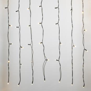 ULD-C3020-384-TBK WARM WHITE IP67 Занавес светодиодный с эффектом мерцания. 3х2м. Соединяемый. 384 светодиода. Теплый белый свет. Провод черный. TM Uniel