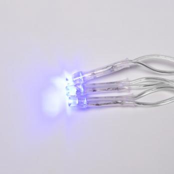 ULD-B25006-440-TTK BLUE-WHITE IP44 Бахрома светодиодная с эффектом мерцания. 25м. Соединяемая. 440 светодиодов. Синий и белый свет. Провод прозрачный. ТМ Uniel