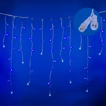 ULD-B25006-440-TTK BLUE-WHITE IP44 Бахрома светодиодная с эффектом мерцания. 25м. Соединяемая. 440 светодиодов. Синий и белый свет. Провод прозрачный. ТМ Uniel