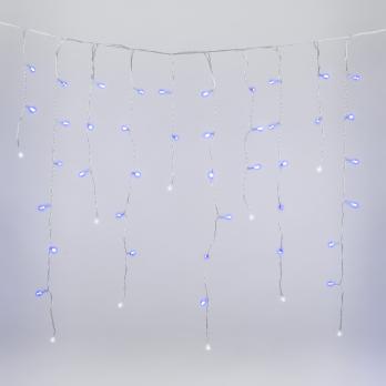 ULD-B25006-440-TTK BLUE-WHITE IP44 Бахрома светодиодная с эффектом мерцания. 25м. Соединяемая. 440 светодиодов. Синий и белый свет. Провод прозрачный. ТМ Uniel