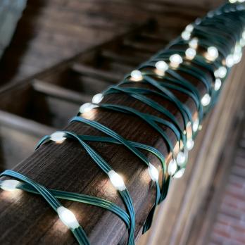 ULD-S1000-100-DGA WHITE IP20 DEW BAND Гирлянда светодиодная Полоса. 10м. 100 светодиодов. Белый свет. Провод зеленый. ТМ Uniel