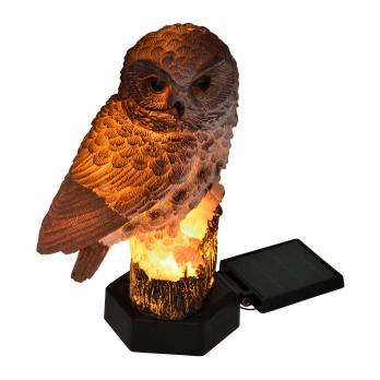 USL-S-829-PM290 BROWN OWL Садовый светильник на солнечной батарее Филин. 1 светодиод. Теплый белый свет. 1xАA Ni-Mh аккумулятор в-к. IP44. TM Uniel