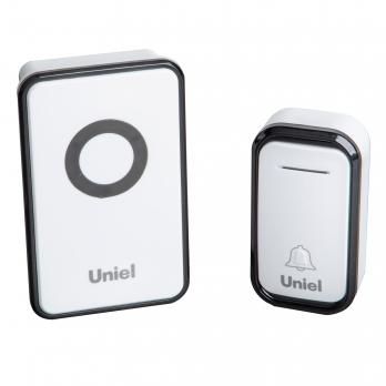 UDB-094W-R1T1-38S-BL-WH Звонок электронный. 220В. Радиус действия 150 метров. Черный с белым. ТМ Uniel