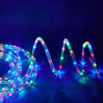 ULD-D50 15M-С08 IP44 MULTI Гирлянда светодиодная Дюралайт. 15м. Коннектор в-к. Разноцветный свет. Провод черный. TM Uniel