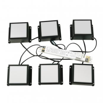 ULP-1010 42W-4000К IP40 GRILYATO OPAL BLACK KIT06 Светильники светодиодные потолочные встраиваемые. комплект из 6 штук. Белый свет 4000K. 4728Лм. Для ячеек 100x100мм. Корпус черный. С и-п. ТМ Uniel