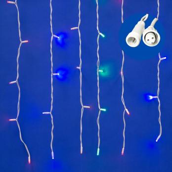 ULD-C2030-240-TWK MULTI IP67 Занавес светодиодный с эффектом мерцания. 3х2м. Соединяемый. 240 светодиодов. Разноцветный свет. Провод белый. TM Uniel.