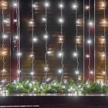 ULD-C3030-192-DTA WHITE IP20 Занавес светодиодный. 3х3м. 192 светодиода. Белый свет. Провод прозрачный. TM Uniel