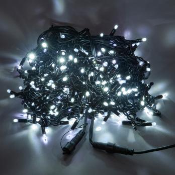 ULD-B5007-300-TBK WHITE IP67 Бахрома светодиодная с эффектом мерцания. 5м. Соединяемая. 300 светодиодов. Белый свет. Провод черный. TM Uniel