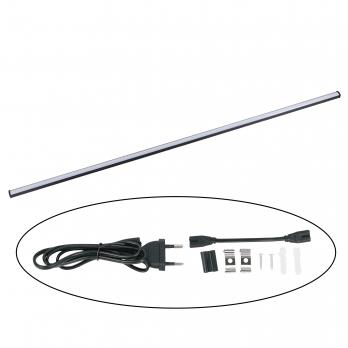 ULI-Q951 18W-4000K IP20 BLACK Светильник линейный светодиодный аналог Т5. 230В.  Кабель 0.9м с вилкой и крепление в-к. Белый свет 4000K. Корпус черный. TM Volpe