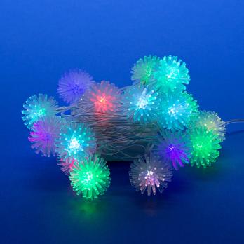 ULD-S0280-020-DTA RGB IP20 BALLS Гирлянда светодиодная Шарики с контроллером. 20 светодиодов. 2.8 м. RGB. IP20. провод прозрачный.