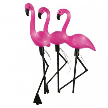 USL-S-833-PM530 FLAMINGO SET3 Садовый светильник на солнечной батарее Фламинго. в комплекте из 3 штук. 6 светодиодов. Белый свет. 1xАA Ni-Mh аккумулятор в-к. IP44. TM Uniel