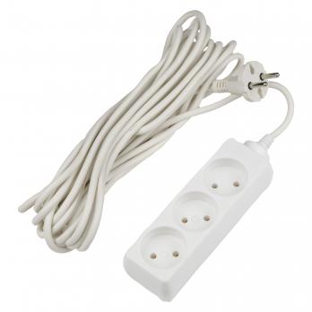 S-CD3-7 Удлинитель Uniel серии Стандарт. б-з. 3 гн.. шнур 7 м