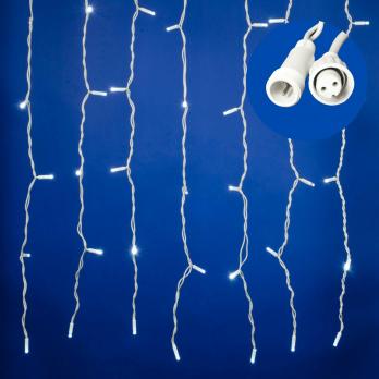 ULD-C2030-240-TWK WHITE IP67 Занавес светодиодный с эффектом мерцания. 3х2м. Соединяемый. 240 светодиодов. Белый свет. Провод белый. TM Uniel.