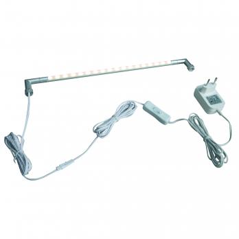 ULM-F31-5.5W-NW IP20 SILVER Светильник светодиодный поворотный для интерьерного освещения. В комплекте с адаптером. Длина 39 см. Материал корпуса алюминий. цвет серебро. Белый свет. Упаковка-картонная коробка.