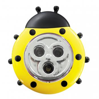 DTL-354 Божья Коровка-Yellow-3LED-3AAA Cветильник-ночник Божья Коровка.питание от 3-х батареек AAA в комплект не входят. Цвет -желтый. Упаковка блистер