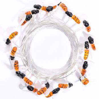 USL-S-127-PT4000 BEES Садовая гирлянда на солнечной батарее Пчелки. 20 светодиодов. Теплый белый свет. 1xАА Ni-Mh аккумулятор в-к. IP44. TM Uniel.