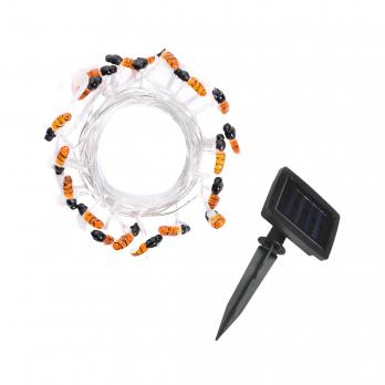 USL-S-127-PT4000 BEES Садовая гирлянда на солнечной батарее Пчелки. 20 светодиодов. Теплый белый свет. 1xАА Ni-Mh аккумулятор в-к. IP44. TM Uniel.