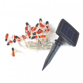 USL-S-127-PT4000 BEES Садовая гирлянда на солнечной батарее Пчелки. 20 светодиодов. Теплый белый свет. 1xАА Ni-Mh аккумулятор в-к. IP44. TM Uniel.
