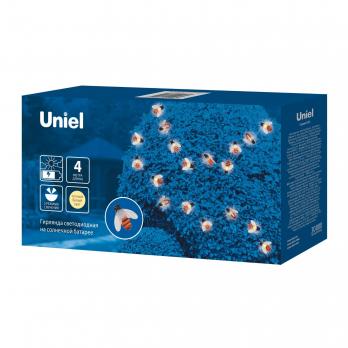 USL-S-127-PT4000 BEES Садовая гирлянда на солнечной батарее Пчелки. 20 светодиодов. Теплый белый свет. 1xАА Ni-Mh аккумулятор в-к. IP44. TM Uniel.