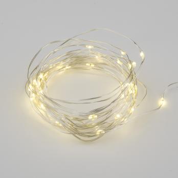 ULD-S0500-050-SCB-2AA WARM WHITE IP20 DEW Гирлянда светодиодная на батарейках 2AA не в-к. Роса. 5м. 50 светодиодов. Теплый белый свет. Провод медный. TM Uniel.