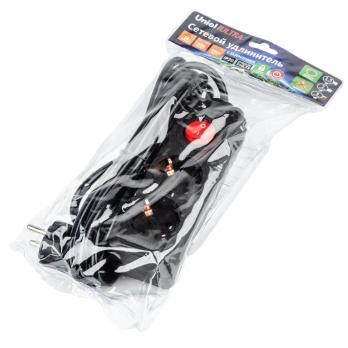 S-GCU2-3B BLACK Удлинитель серии Ultra. шнур 3м.. 2 гнезда. 16A. с-з. Черный. TM Uniel