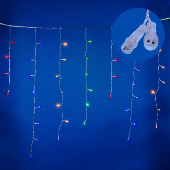 ULD-B10005-480-TTK MULTI IP44 Бахрома светодиодная с эффектом мерцания. 10м. Соединяемая. 480 светодиодов. Разноцветный свет. Провод прозрачный. ТМ Uniel